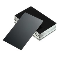 100Er-Pack Metall-Visitenkarten,Blanko,Aluminium,Mit Lasergravur,Bedruckbar