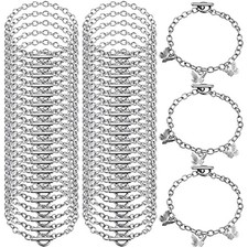 45 pieces bracelet chains with ot toggle clasp stainless steel bracele