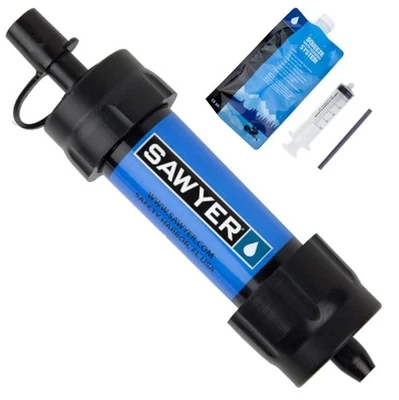 SAWYER Mini Kit Filtro Acqua - Filtrazione Sopravvivenza Purificazione Paglia Calda