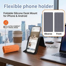 Portable Foldable Silicone Aluminum Phone Holder Flexible Phone Stand Adjustable