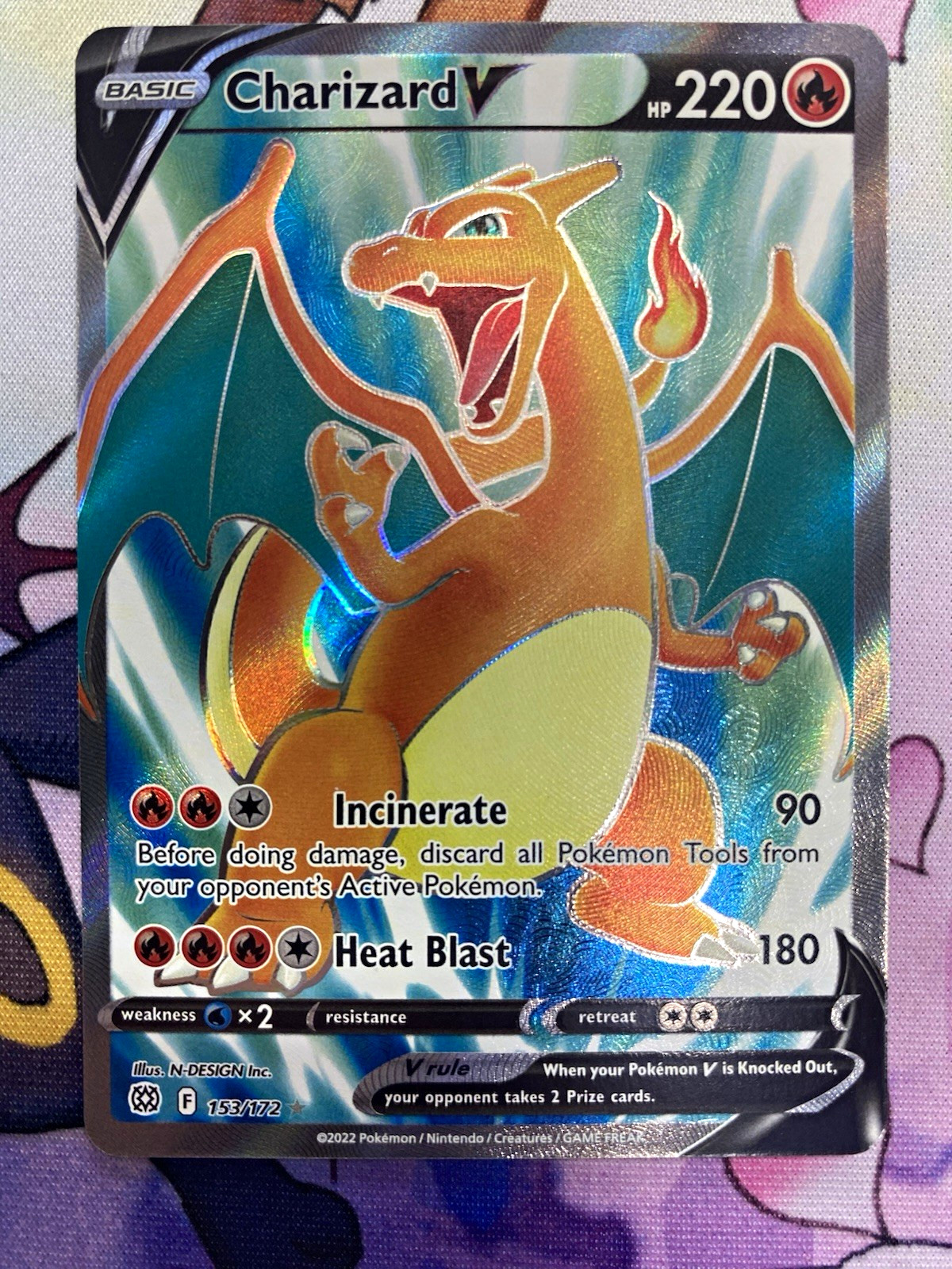 Charizard V 153/172 Brilliant Stars Full Art Holo NM Pokémon