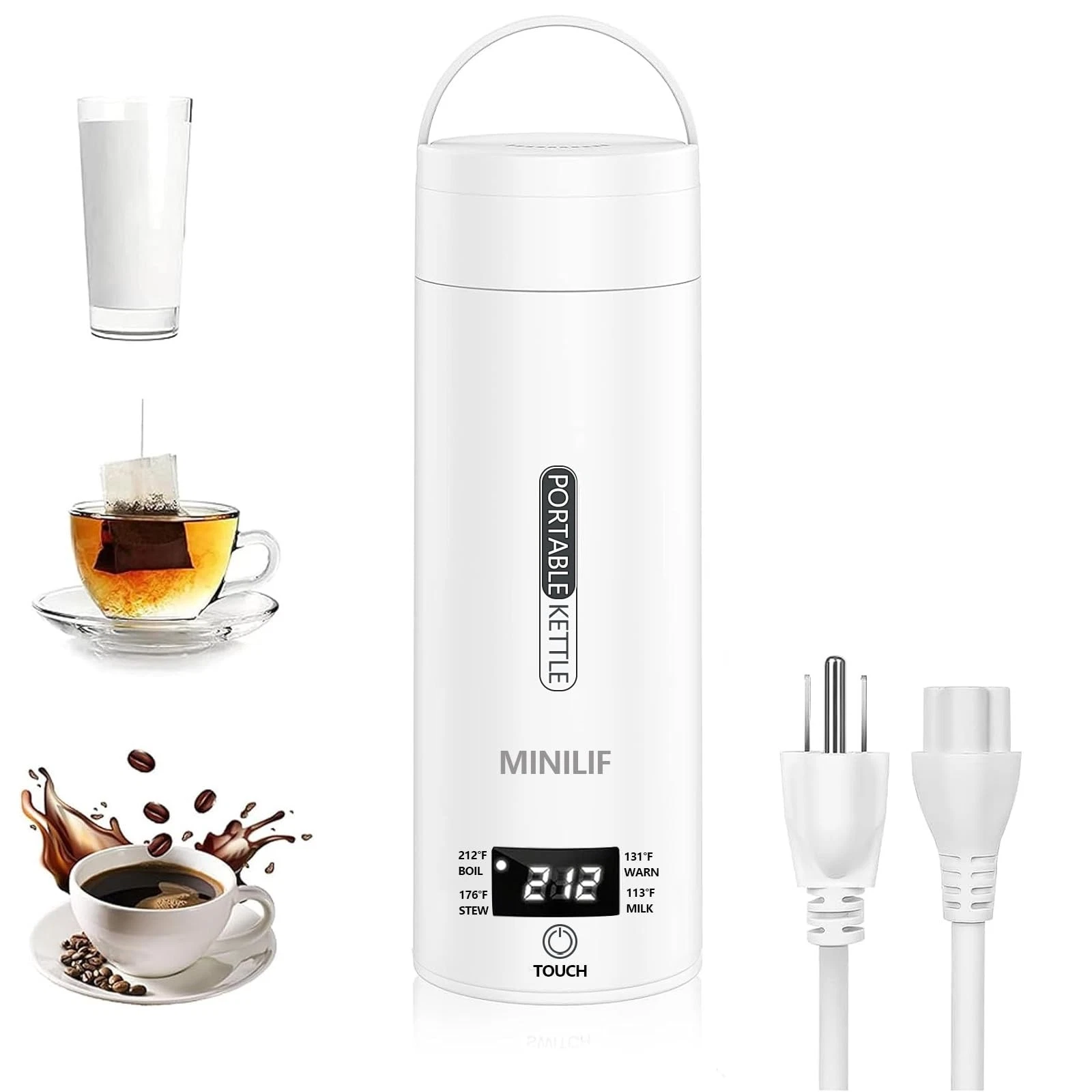 Travel Kettle Portable Electric Kettle, Small Mini Tea Coffee Kettle Water Bo...