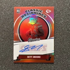 2022 Classics SKYY MOORE #CB-22 Classic Beginnings RC AUTO 11/25 - NFL CHIEFS 