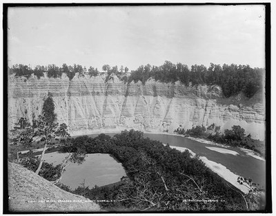 Photo:Mount Morris NY Genesee River High Banks 1890s Cliffs River Vista