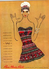 Vintage 1959 Rose Marie Reid "Malaya" Swimdress Print Ad Original Magazine
