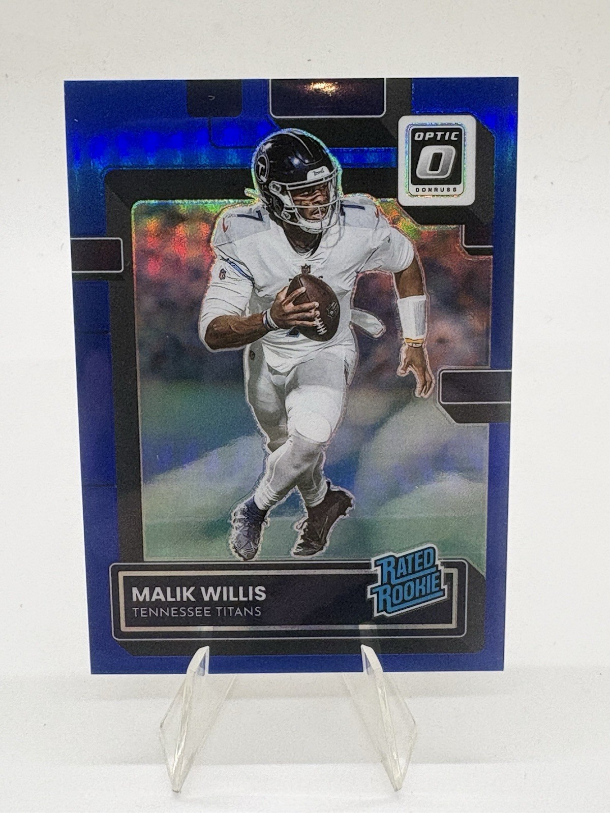 2022 Panini Donruss Optic - Rated Rookie Malik Willis #203 Blue Prizm /179 (RC)