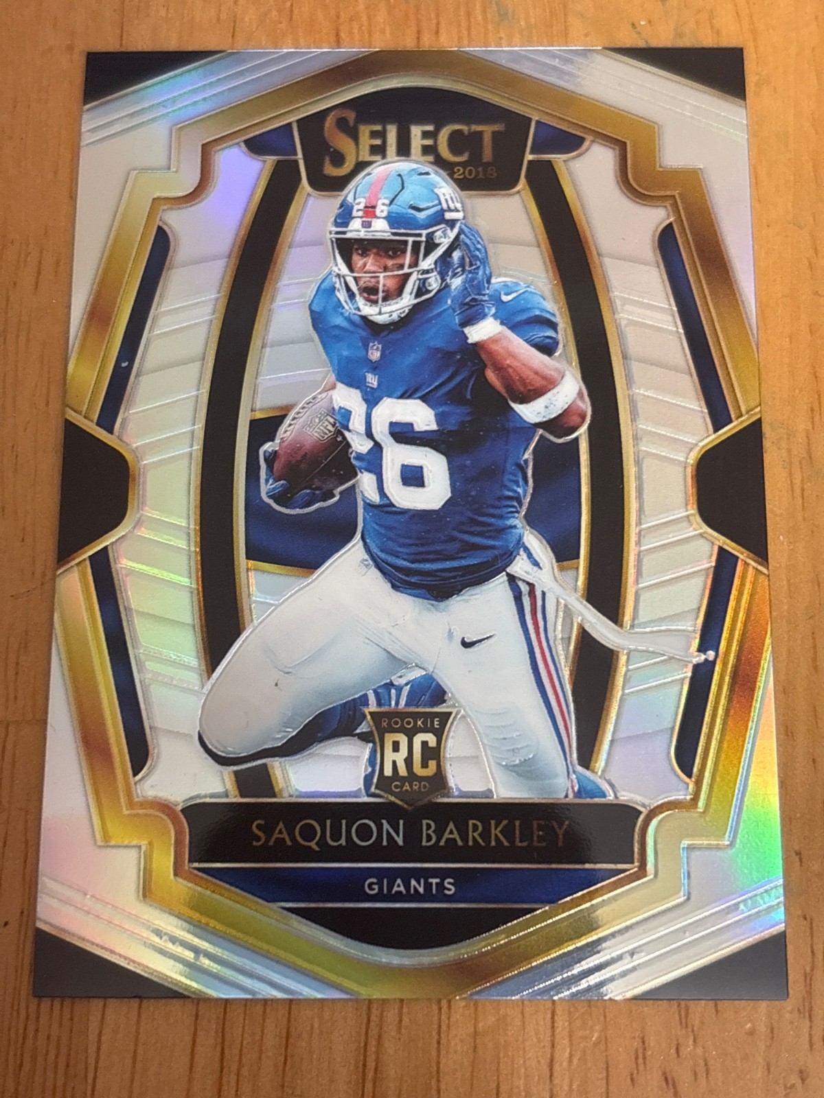 2018 Panini Select - Premier Level Saquon Barkley #105 Silver Prizm (RC)