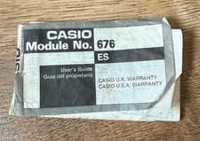 CASIO Data Bank Module No. 676 Owners MANUAL ...