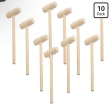 Ensemble de maillets en bois - Pause dessert chocolat fruits de mer maillets bois naturel lot de 10