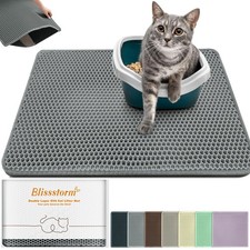 Extra Large Waterproof Cat Litter Mat - New 35x24 Inch Honeycomb Double Layer...