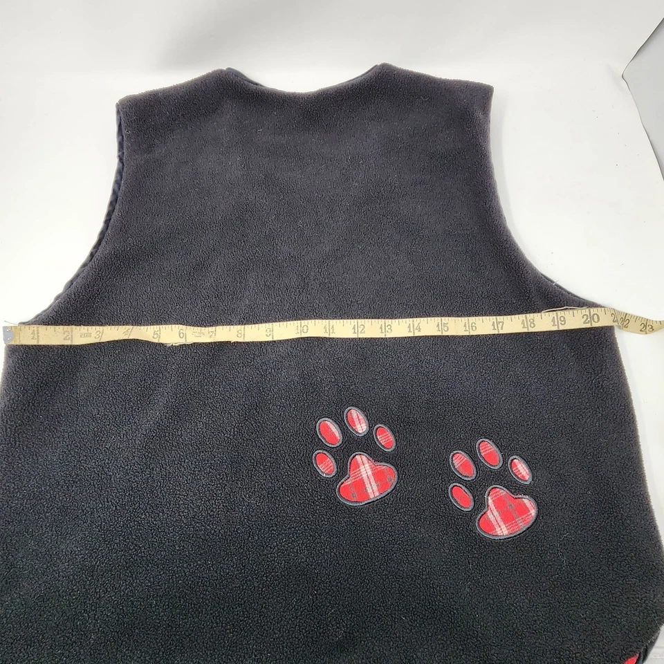 Disney Store De Colección Años 90 Dálmatas Chaleco Mujer Grande Vellón Cremallera Completa Cuello en V Negro Foto 3 de 4