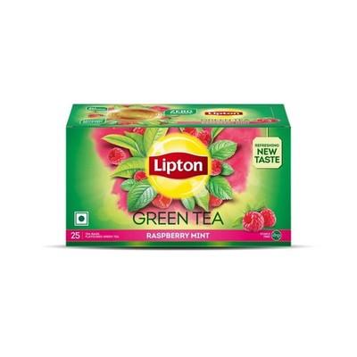 Raspberry Mint I 25 Tea Bags I Tasty Green Tea I Reduce Bally Fat