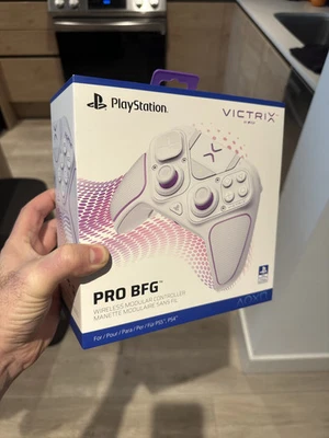 PDP Victrix Pro BFG Wireless Controller for PlayStation 5 & 4 - White BRAND NEW