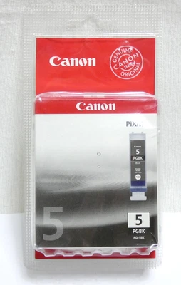 Canon PGI 5BK noire Cartouche d'encre imprimante Original fabricant NEUF SCELLE - Photo 1/4