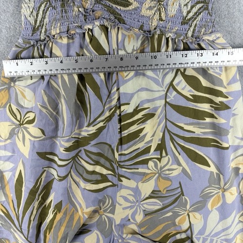 Patrons of Peace Romper S Smocked Tropical Boho Resort Pockets Rayon Flowy Beach - Picture 16 of 18