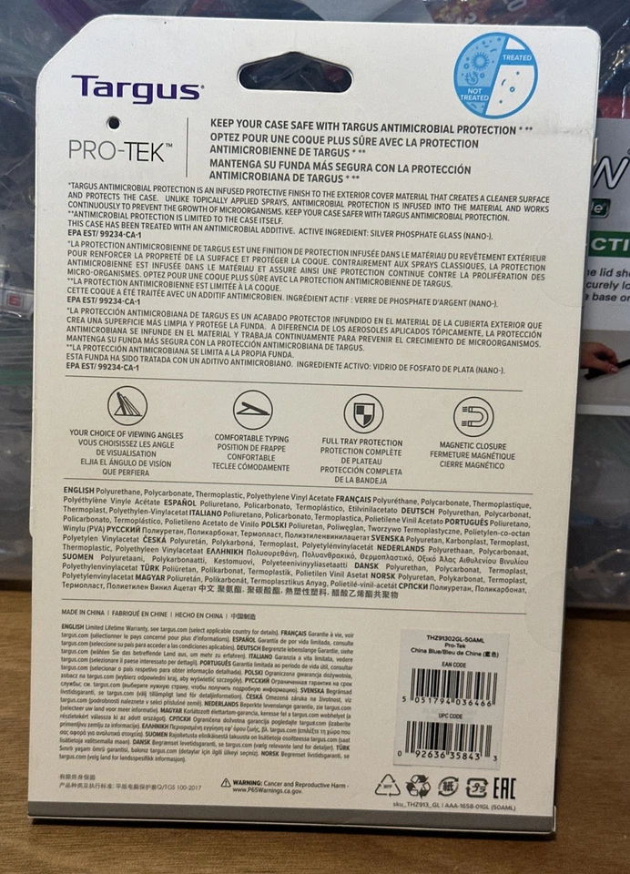 Targus Pro Tek iPad Mini 6 Case  Blue - Image 3 of 4