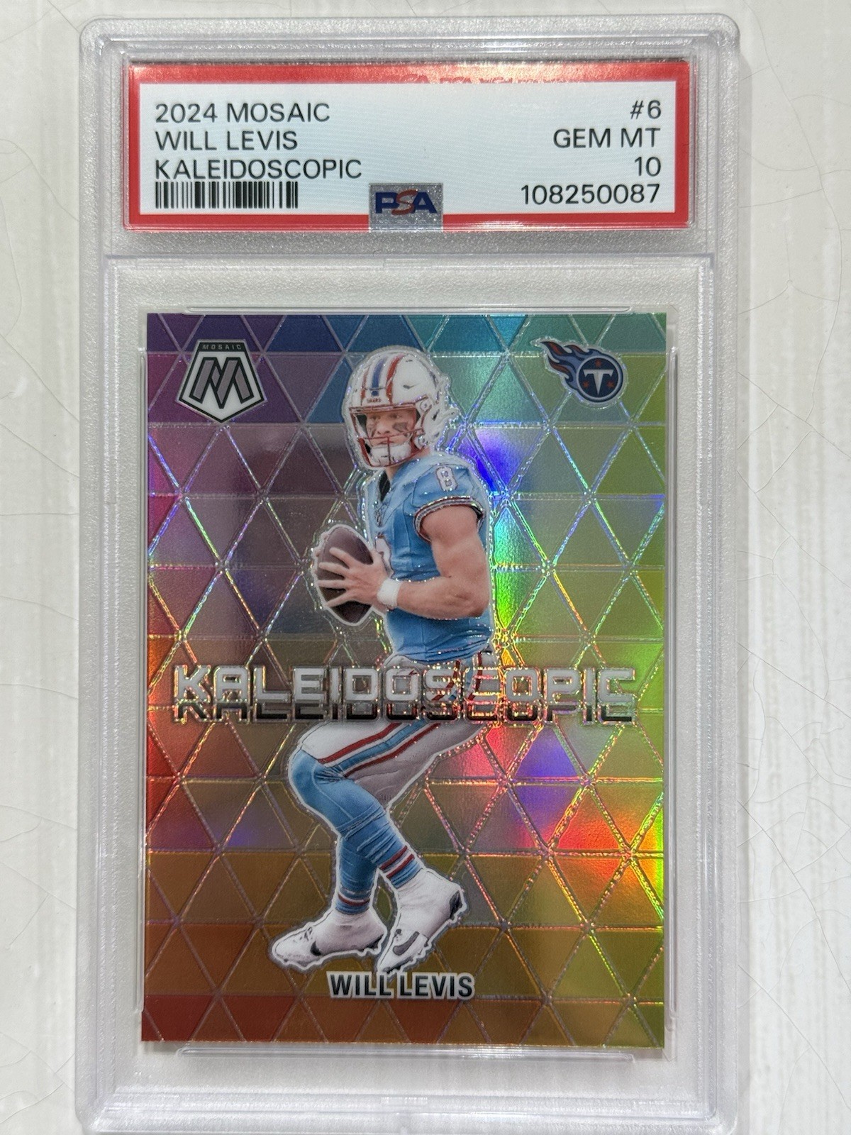 2024 Mosaic #6 Will Levis Kaleidoscopic PSA 10 Case Hit SSP