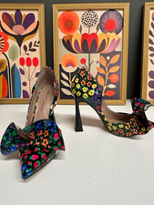 NWOT Betsey Johnson Nobble-P Floral Bow stiletto Pump 7.5