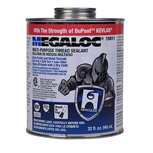 Thread Sealant, 32 oz Liquid Paste for Metal, Plastic Pipes & Fittings