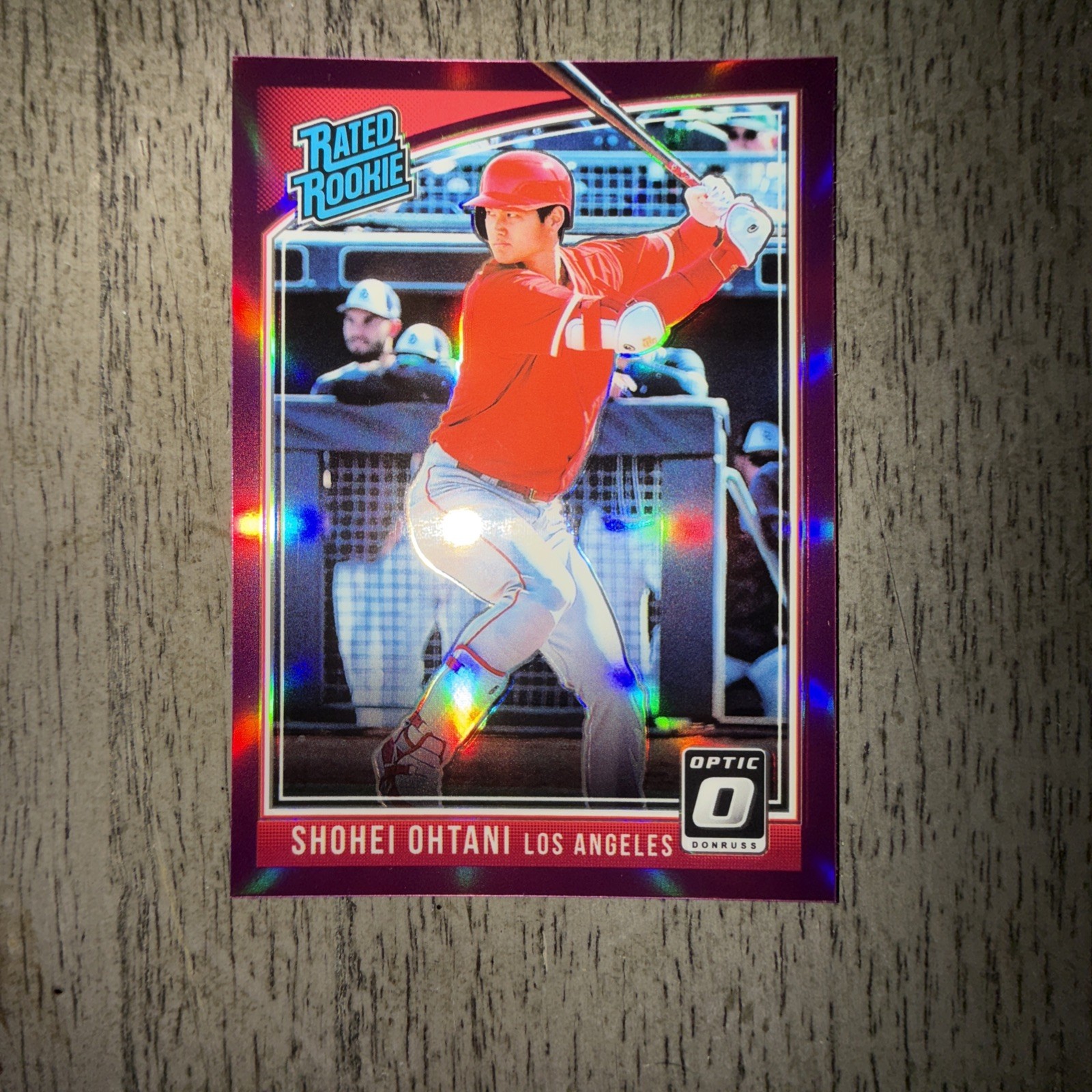 2018 Panini Donruss Optic - Rated Rookie Shohei Ohtani #56 Pink Prizm Batting 
