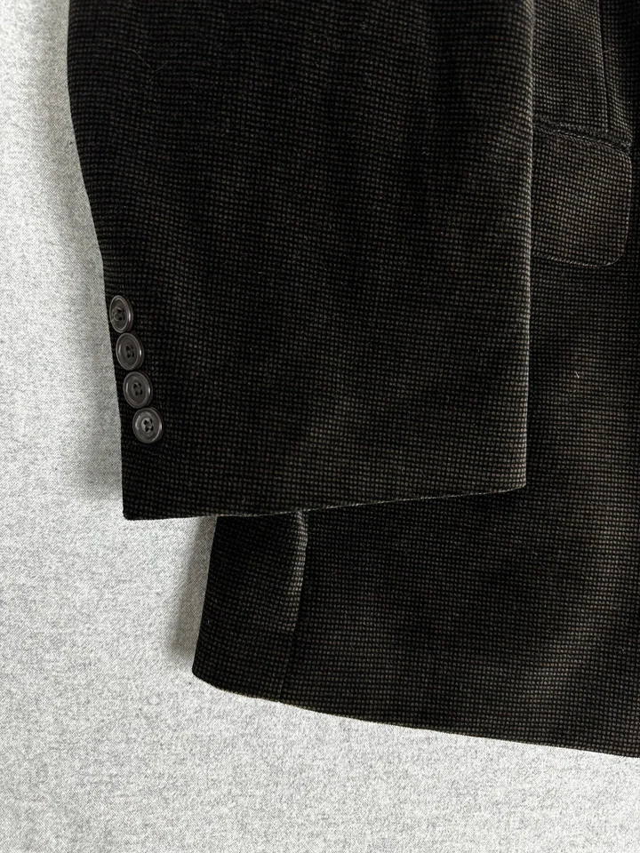 Blazer Abrigo Deportivo Jones New York Para Hombre 52L Marrón Algodón 2 Botones Muesca Solapa Foto 2 de 4