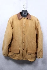 WOOLRICH Men's XL Canvas Barn Coat Chore Jacket Aztec Wool Blanket Lined USA