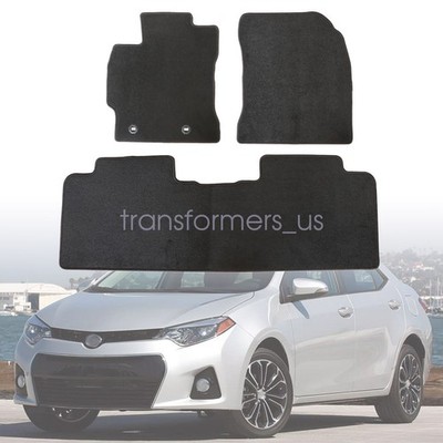 For 2014 2015 2016 2017 2018 2019 Toyota Corolla Floor Mats Carpet Black Velour