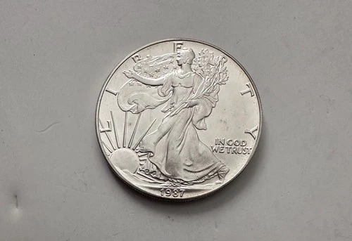 1987 American Eagle Silver Dollar 1 oz , .999 Purity, BU
