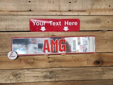 Mirrored Chrome Euro Style Tag Bmw European License Plate Custom Text