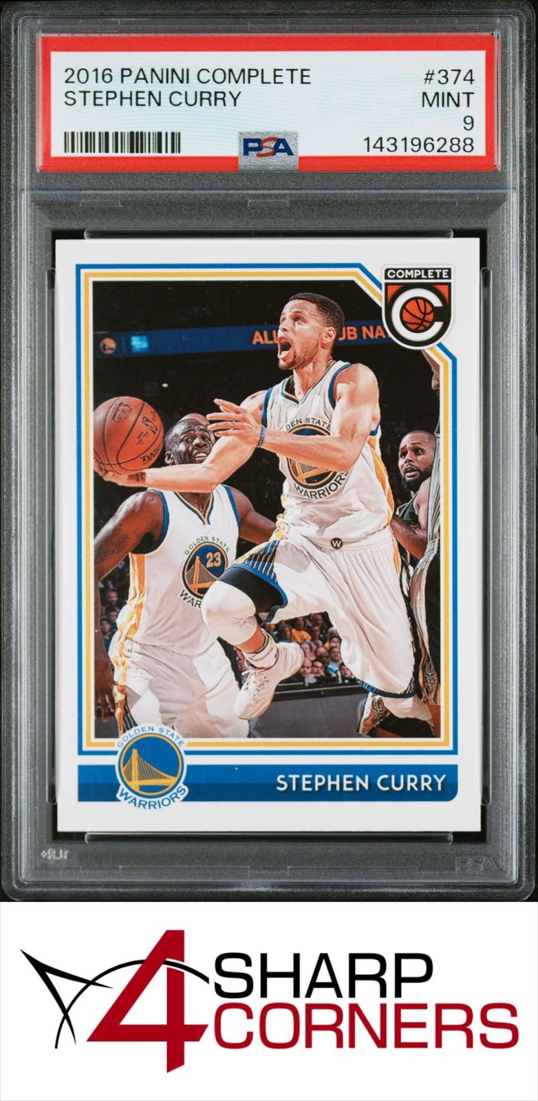 2016 PANINI COMPLETE #374 STEPHEN CURRY WARRIORS PSA 9