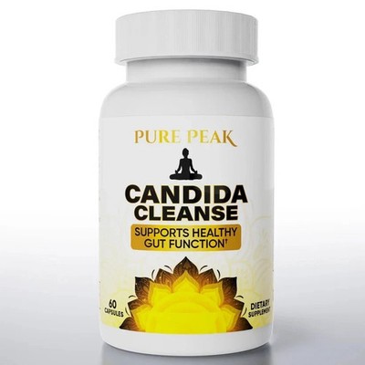Pure Peak Candida Cleanse-Gut & Colon Support 60 Capsules for Men & Women