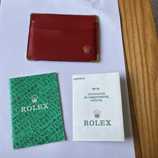 Rolex Carta di Garanzia, Traduzione Garanzia e Porta Carte Rolex Rosso 