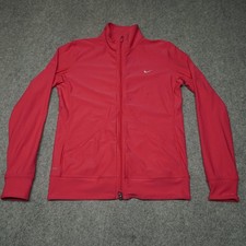 Nike Women's Activewear Top Pink Medium Dri-FIT Full Zip Jacket