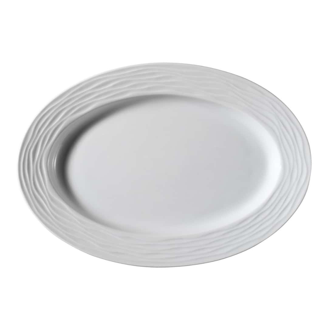 White Sea Wave Oval Plate 28 Cm Kutahya Porselan | Tray