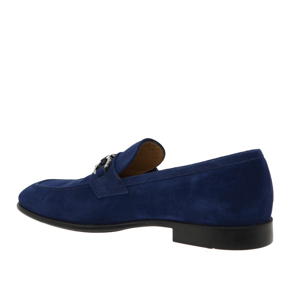 Salvatore Ferragamo Foster Gancini Loafers Indigo Suede Leather