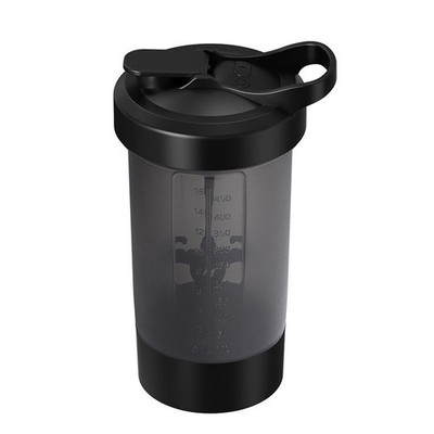 Protein Shaker One-Touch Bedienung 600ml Fassungsvermögen integrierter Pulverbe