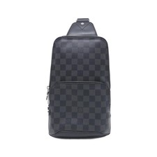 Authentic Louis Vuitton Damier Graphite Avenue Sling Bag N41719 Shoulder Bag...