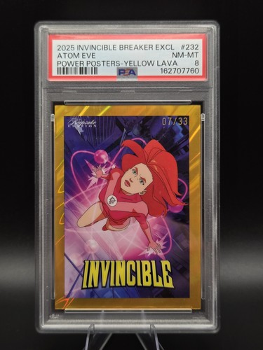 2025 Invincible Breaker Exclusive ATOM EVE POWER POSTERS YELLOW LAVA