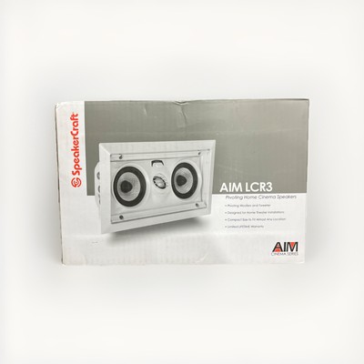 SpeakerCraft AIM LCR3 Five Pivoting Home Cinema Speakers (2) in wall 