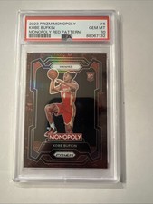 Kobe Bufkin 2023 Prizm Monopoly Red Pattern Rookie Rc SP PSA 10 Gem Mint