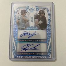 2024 Leaf Trinity Jace LaViolette Gavin Grahovac Dual Auto Autograph #’d 25/25