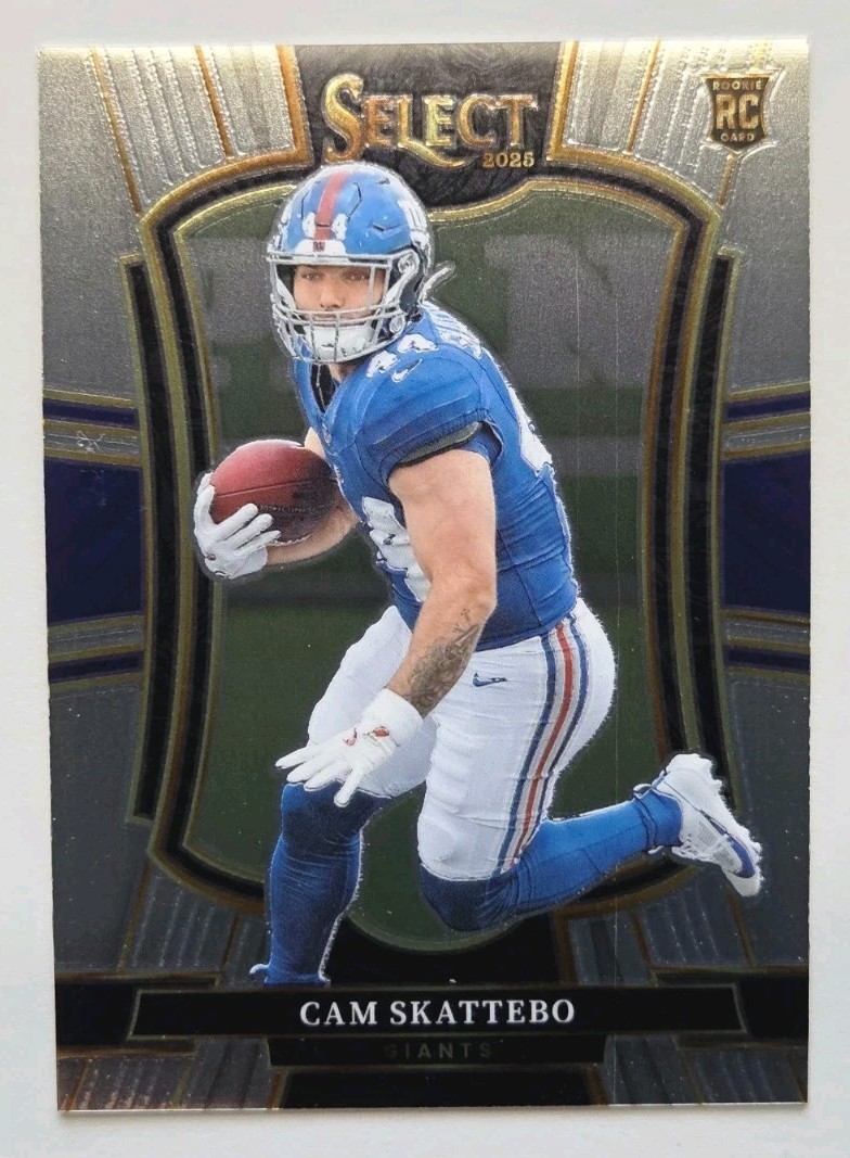 2025 Panini Select - Premier Level Cam Skattebo #195 (RC) New York Giants