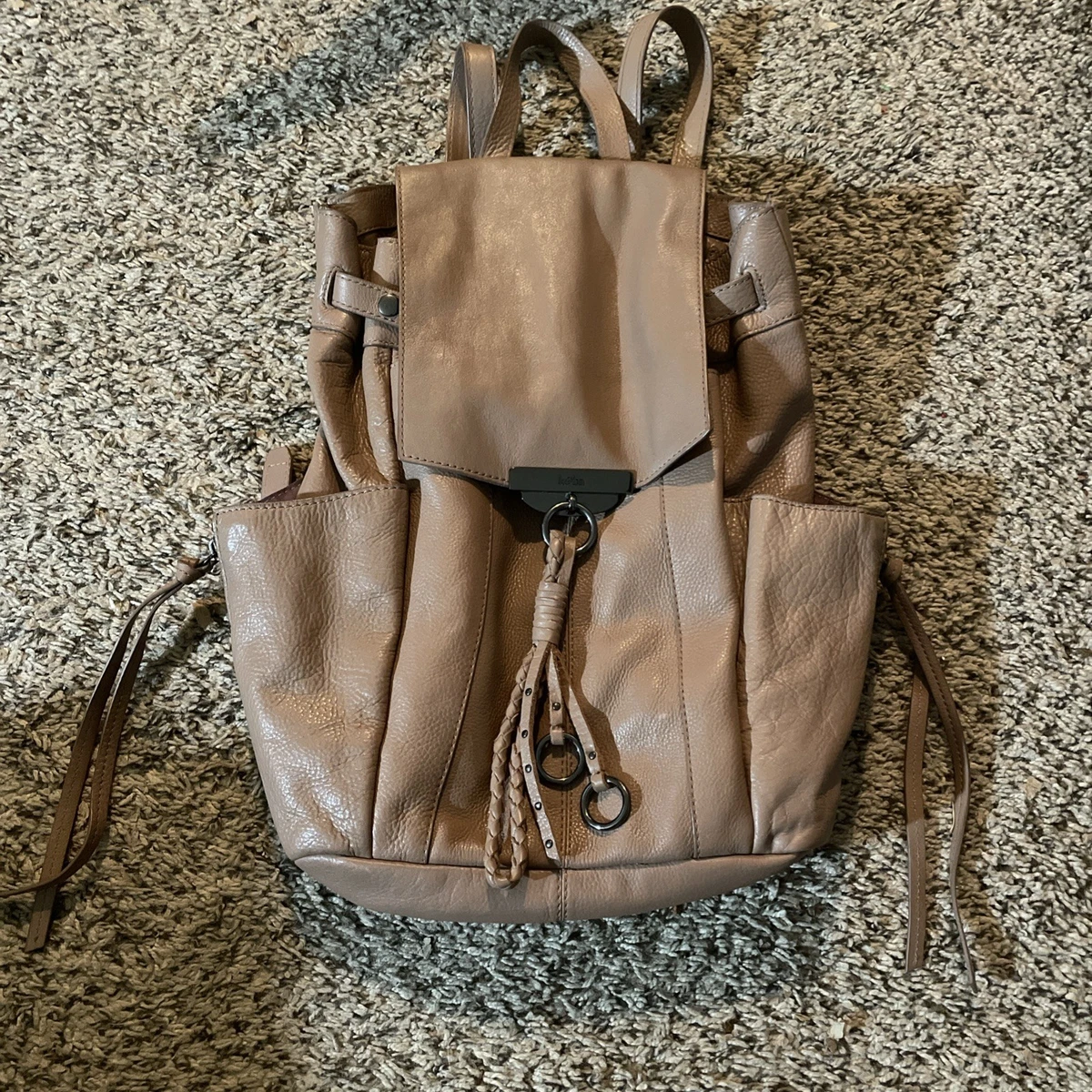 Kooba Margot Tan Leather Backpack Slouchy Boho Flap Tassel Vintage Margot Bag - Etsy main image 3