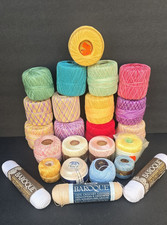 Lot of 24 Rolls of CROCHET COTTON 100 Mercerized Cotton Thread Some NWT READ