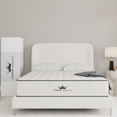 Queen size hybrid mattress in a box firm made in USA with Organic Cotton Cover