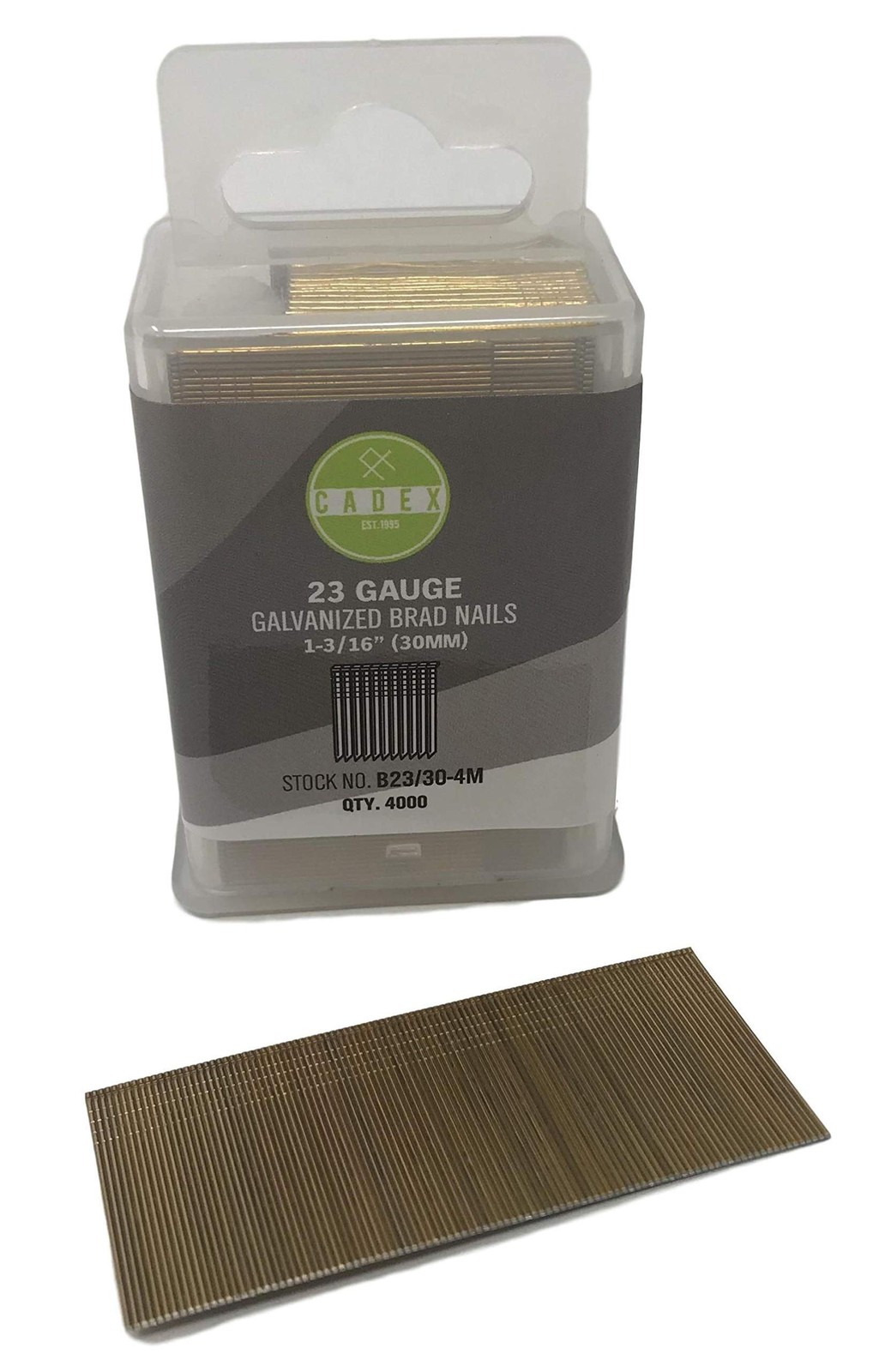 Cadex B23/30-4M 23-Gauge Brad Galvanized Brad Nails with 400
