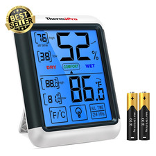 Thermopro TP55 Digital Hygrometer Indoor Thermometer Humidity Gauge with Jumbo T