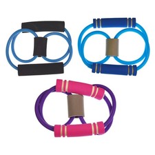 Figure 8 Resistance Band with Foam Handles Home Fitness Exercise Pull Rope