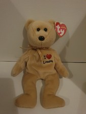 MWMT Ty Beanie Babies - I Love LONDON The Bear - UK Harrods Exclusive. Rare.