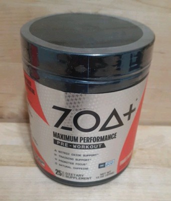 ZOA+ Zero Sugar PRE-WORKOUT Powder FRUIT PUNCH NSF-CERTIFIED SPORT 13oz CAFFEINE